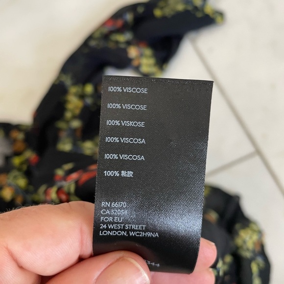 Anthropologie, medium, women’s sheer black floral button up long sleeve dress - Picture 10 of 10